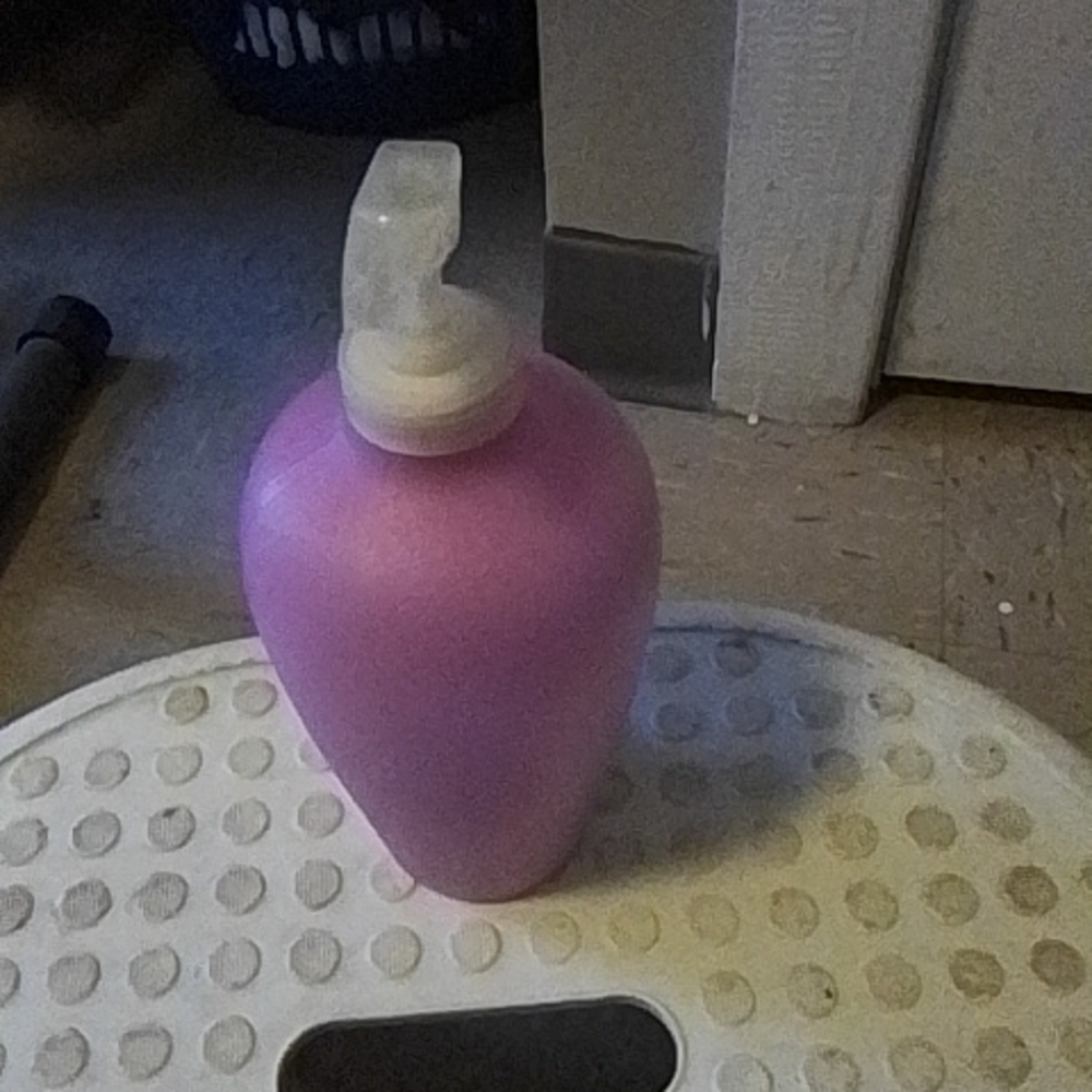Pink lotion bottle